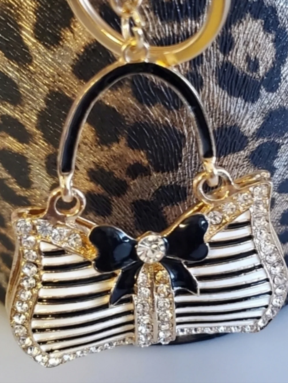Rhinestone Handbag Keyring